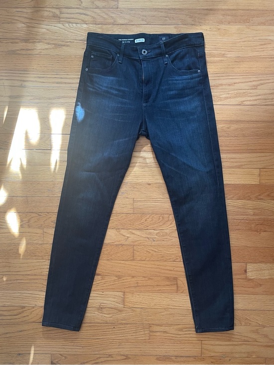 Ag Adriano Goldschmied Denim - “AG Jeans” Skinny Jeans, Dark Blue Wash - 29